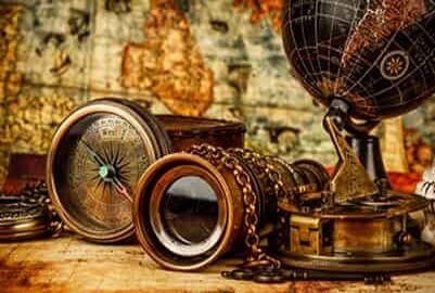 Compass and globe